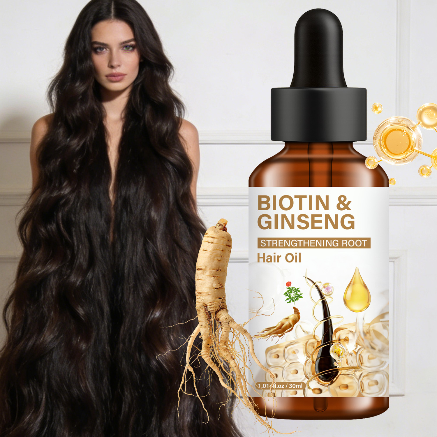 Hair Care Ginseng - Biotin Ginseng Hair Care Essential Oil