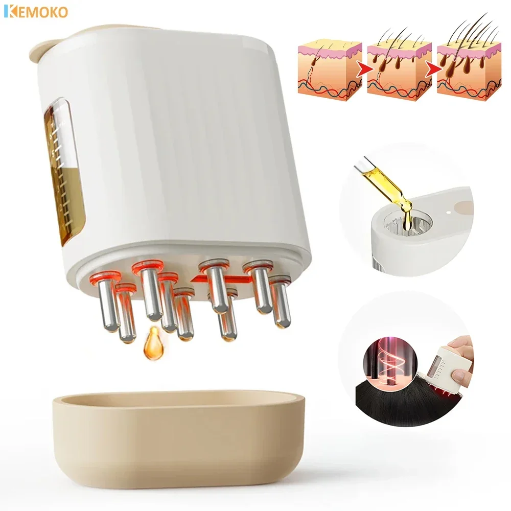 Hair Growth Serum Oil - Microcurrent Electric Head Scalp Massager Hair