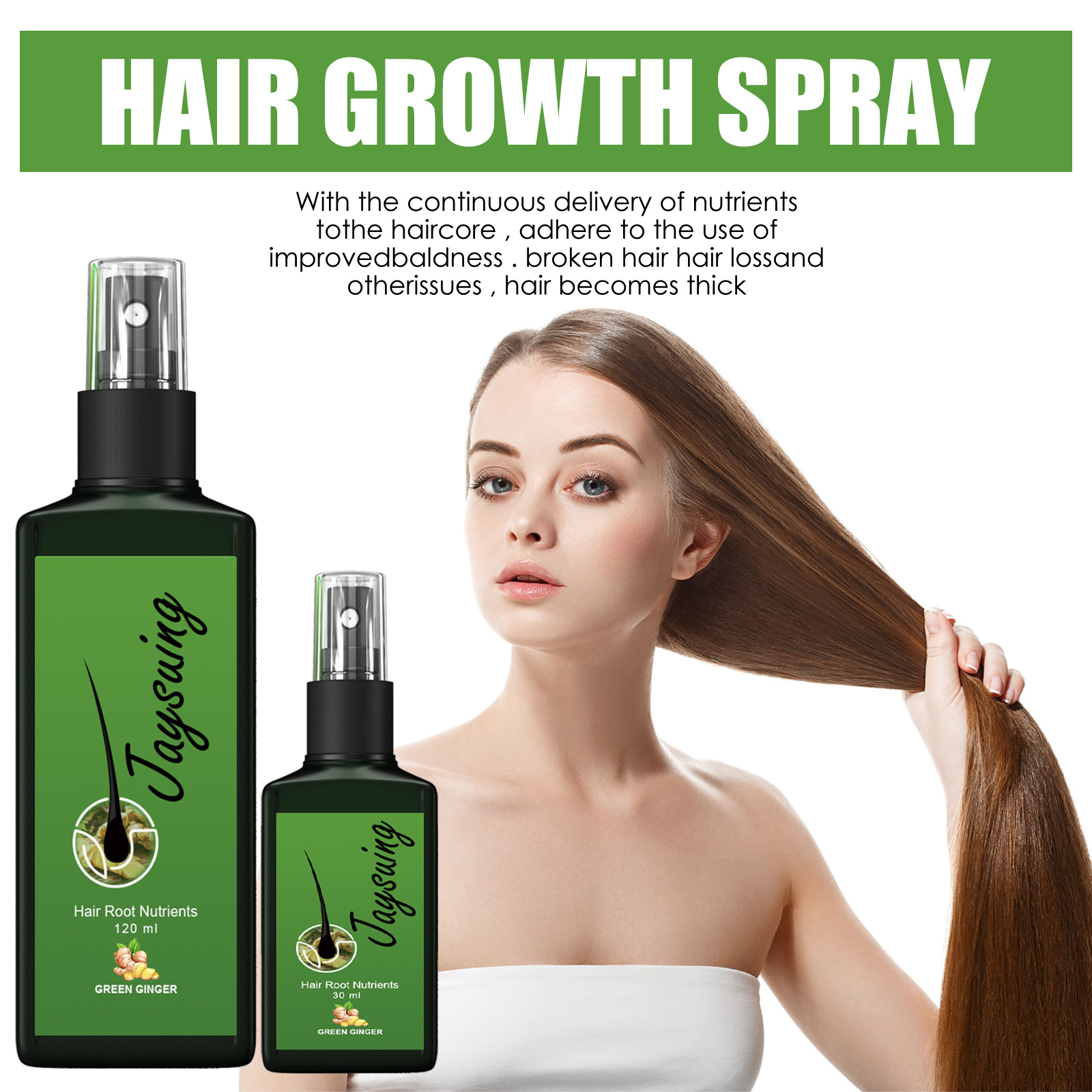 Hair Care Growth - Fast Ginger Hair Growth Spray Roots