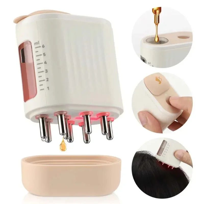 Hair Care Essential Oil - Microcurrent Head Scalp Massager 625nm LED