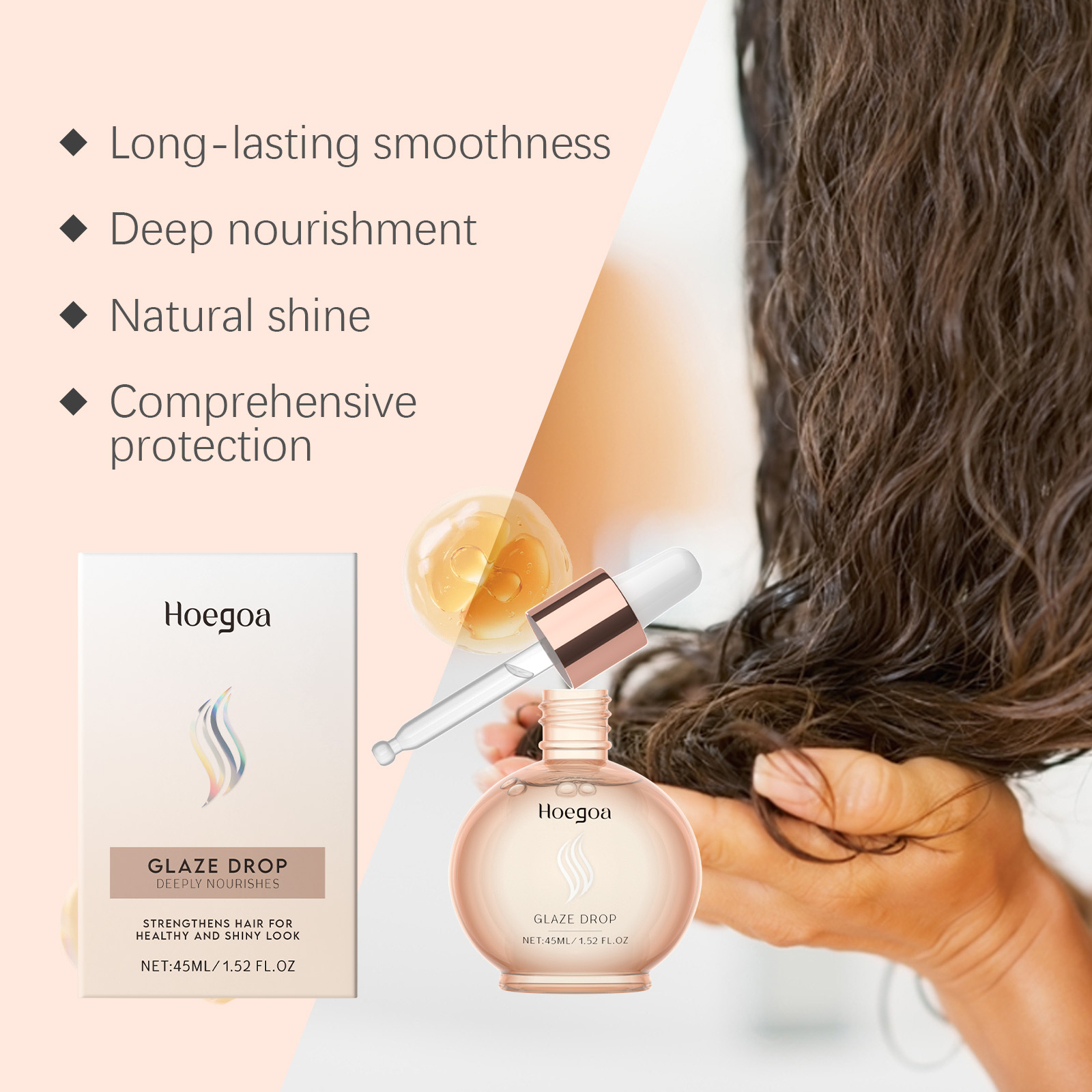 Split End Repair Serum - Hoegoa 45ml Hair Care Serum Oil
