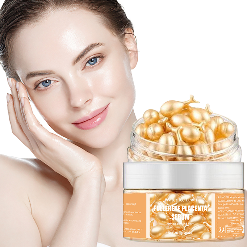 Silk Press Serum - 50 Fullerene Essence Capsules Collagen Capsules