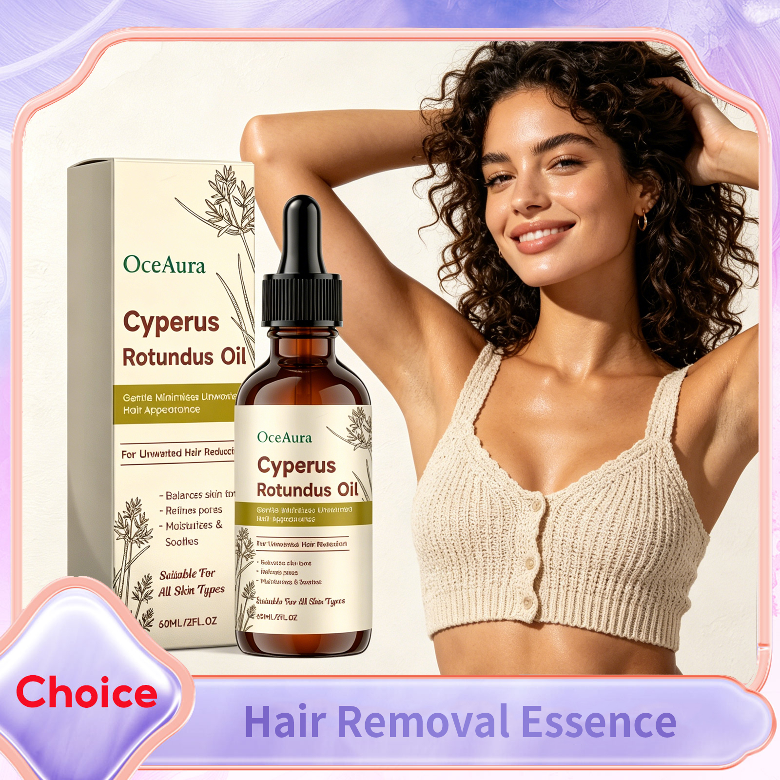 Caffeine Hair Serum - Cyperus Rotundus Hair Removal Oil Smooth