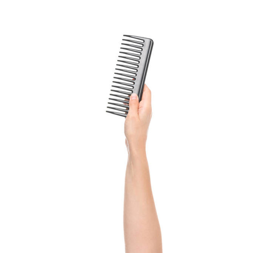 Hair Care Barber - Plastic Haircut Comb Rounded Thick Wide