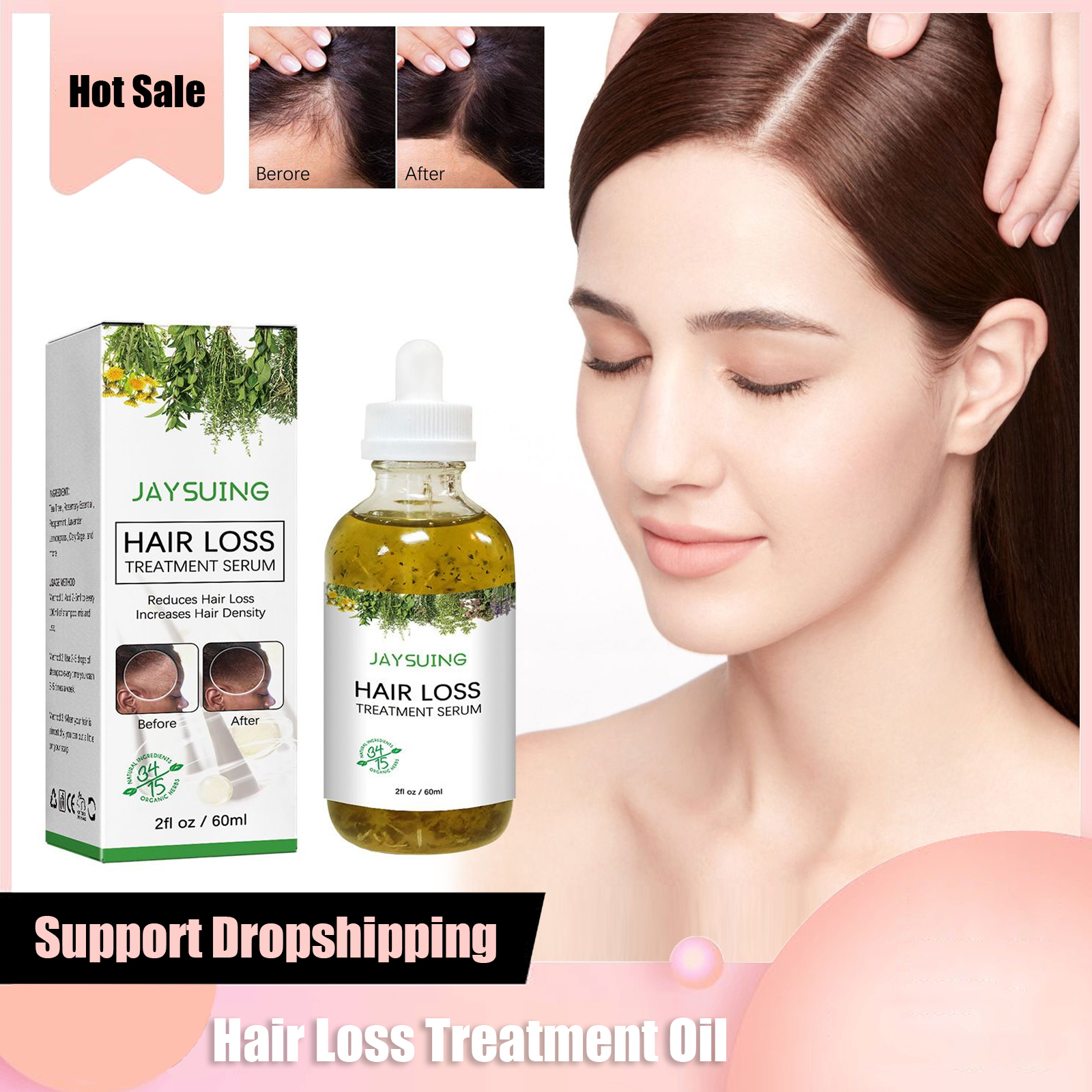 Caffeine Hair Serum - Hair Loss Treatment Shampoo Anti-itch Anti