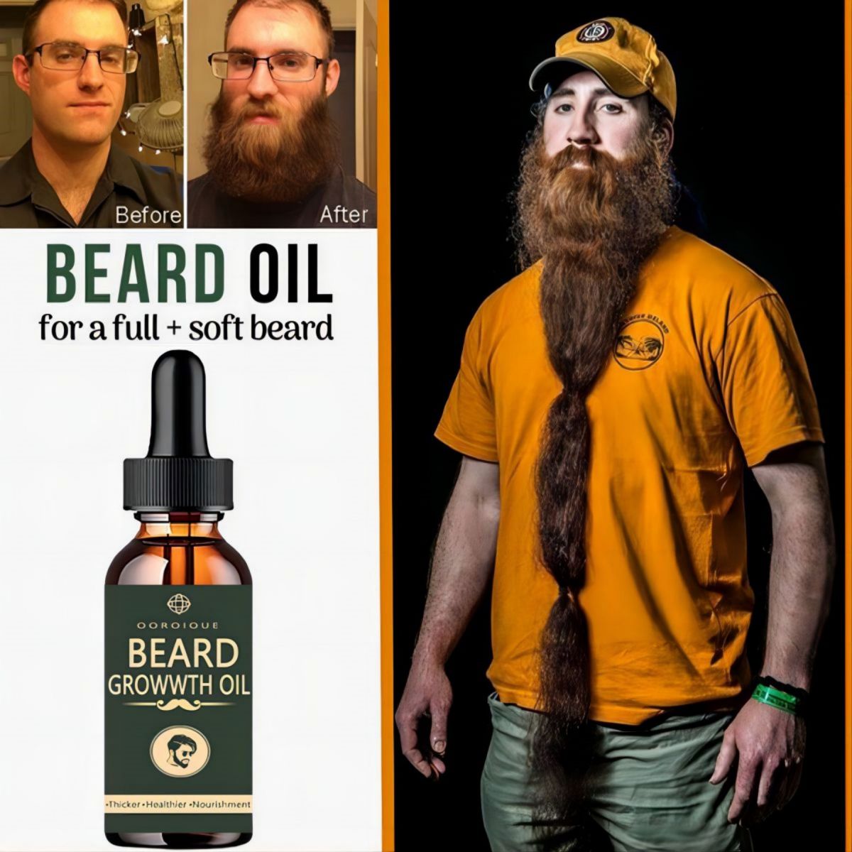 Fast Beard Growth Oil Beard Oi - Caffeine Hair Serum avaliação e preço