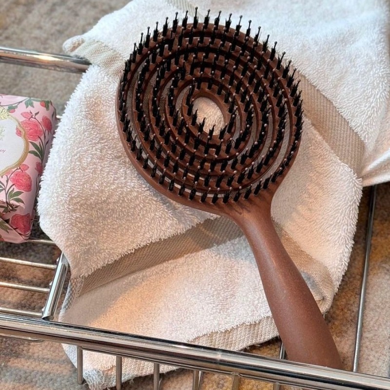 1 round wild boar bristle deta - Hair Care Or Haircare avaliação e preço