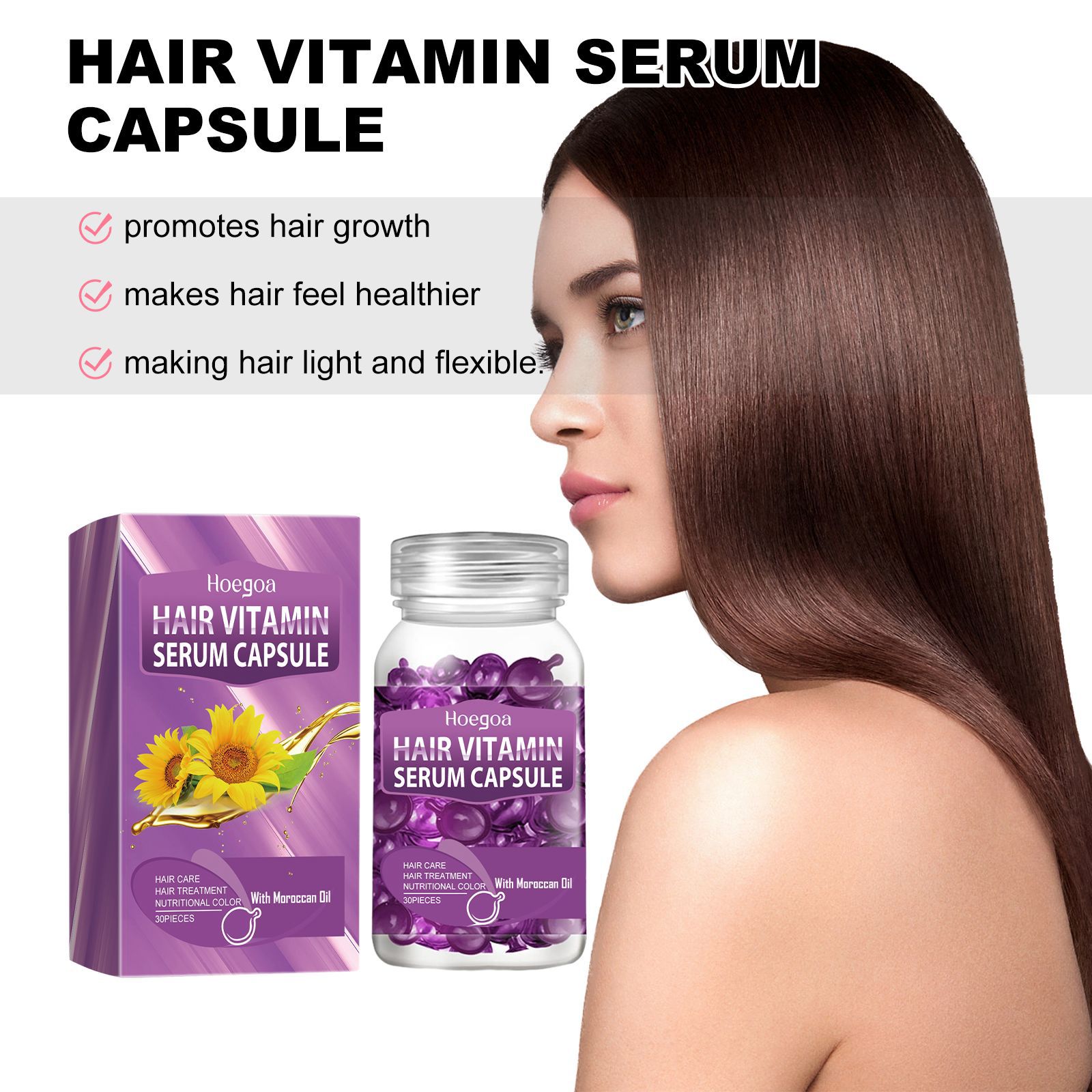 Vitamin Hair Essential Oil Cap - Hair Growth Serum Oil avaliação e preço
