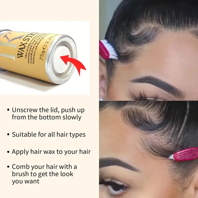 2/5Pcs Hair Wax Stick For Kids - Hair Care Women avaliação e preço