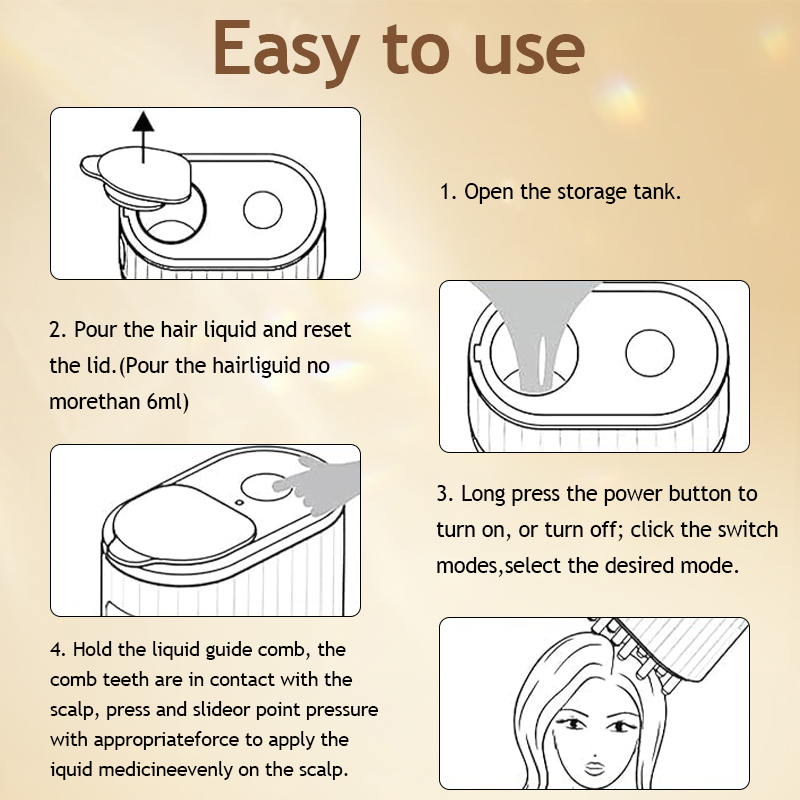 Microcurrent Electric Head Sca - Hair Growth Serum Oil avaliação e preço