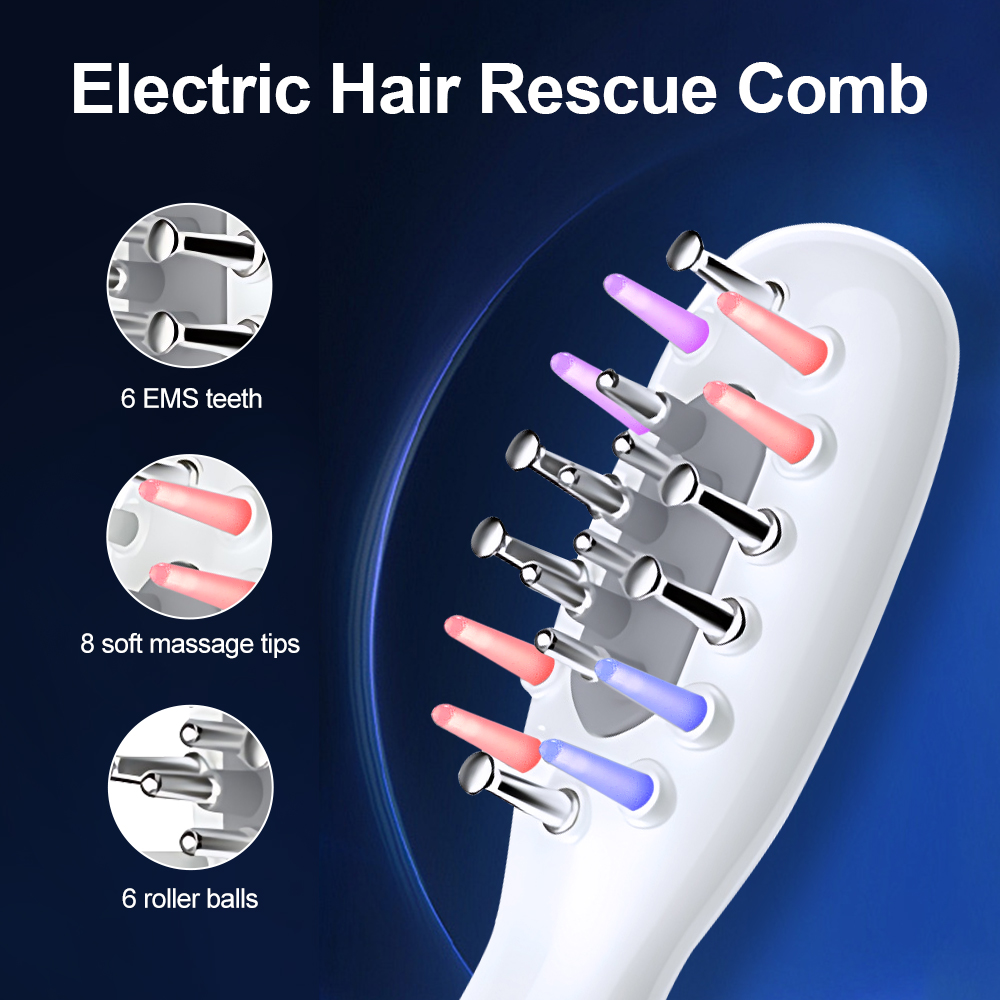 3 Gears EMS Vibration LED Ligh - Hair Care Growth avaliação e preço