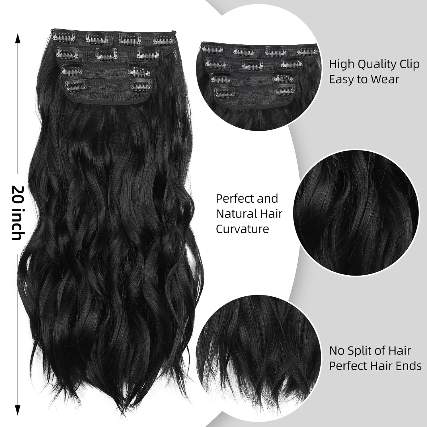 Clip in Long Wavy Hair Extensi - Hair Care Women avaliação e preço