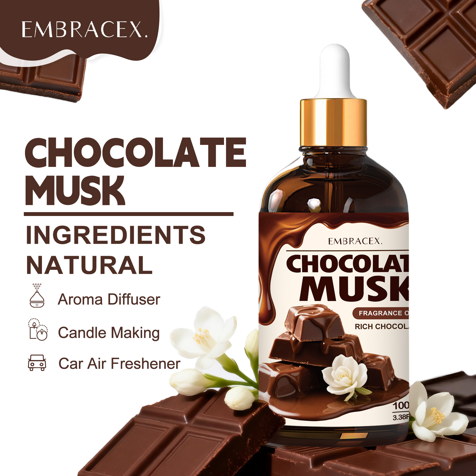 100ml Chocolate Musk Essential - Hair Care Essential Oil avaliação e preço