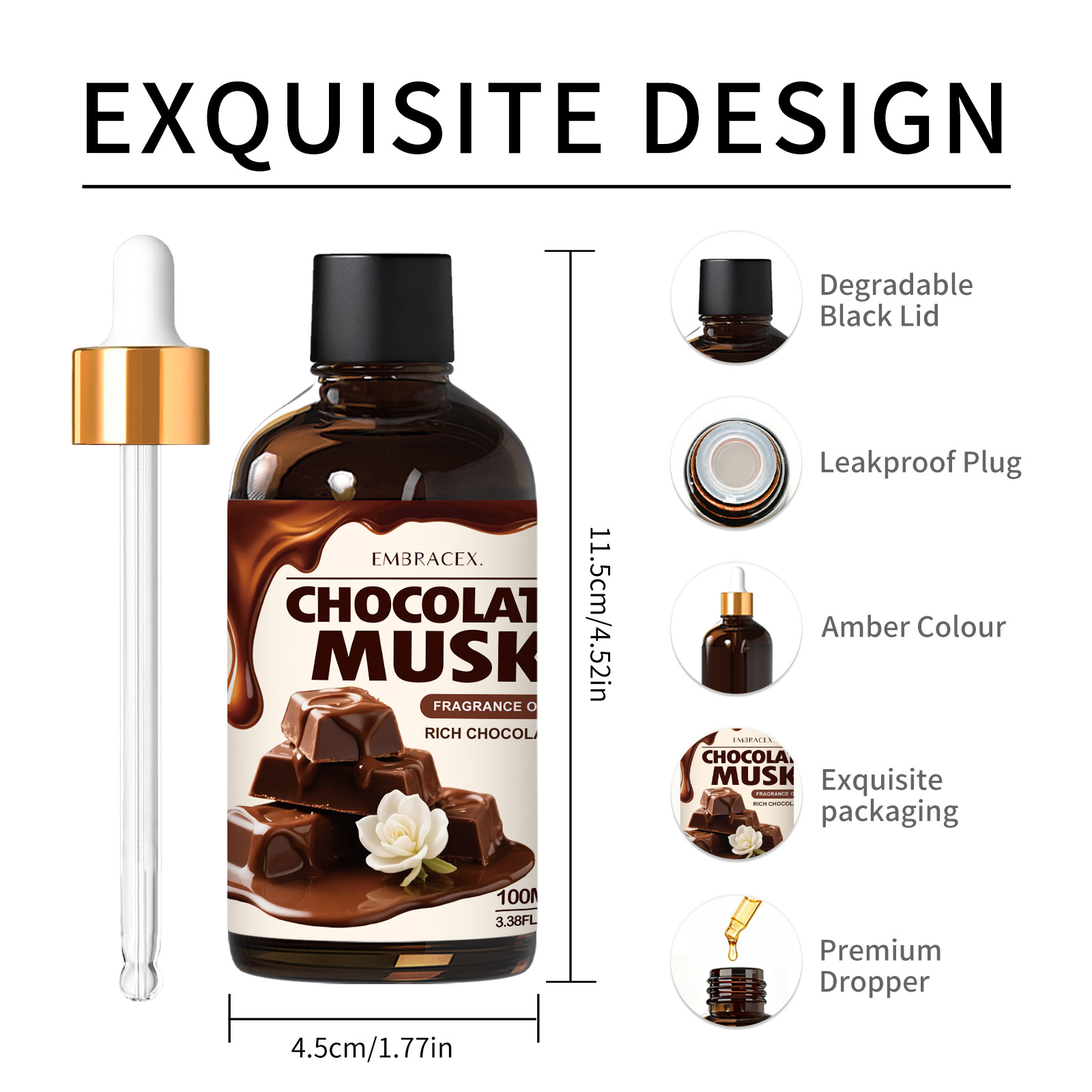 100ml Chocolate Musk Essential - Hair Care Essential Oil avaliação e preço