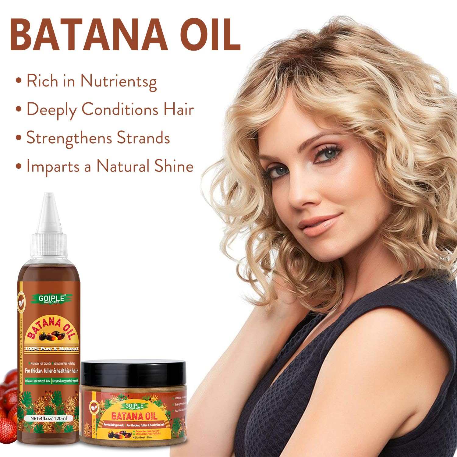 GOIPLE Natural Batana Oil Prom - Caffeine Hair Serum avaliação e preço