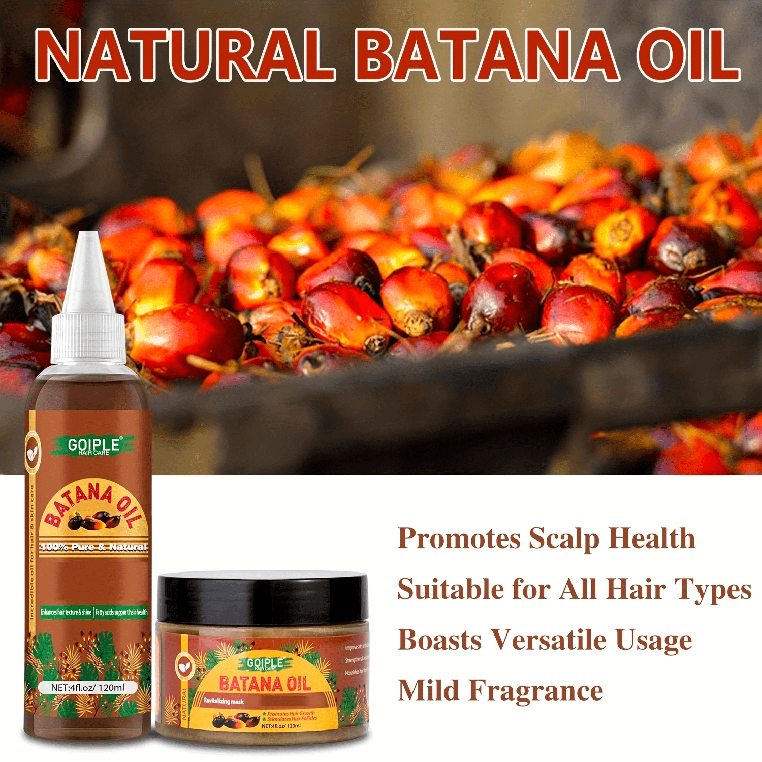 GOIPLE Natural Batana Oil Prom - Caffeine Hair Serum avaliação e preço