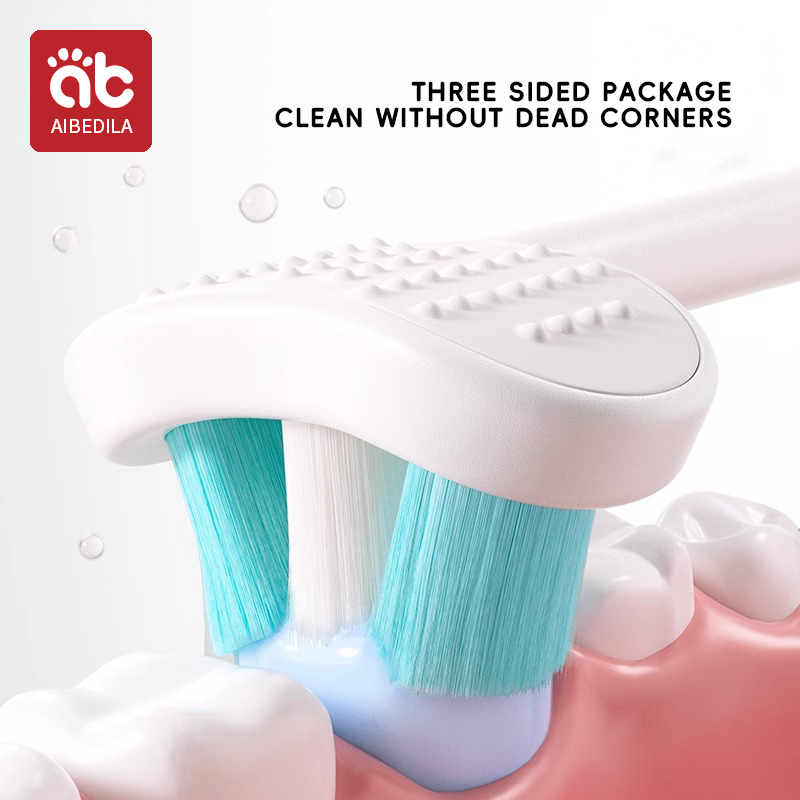3D Stereo Three-Sided Toothbru - Hair Care Baby avaliação e preço