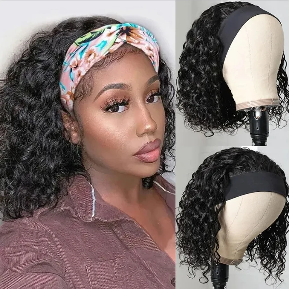 250% Water Wave Short Bob Wig  - Hair Care Women avaliação e preço