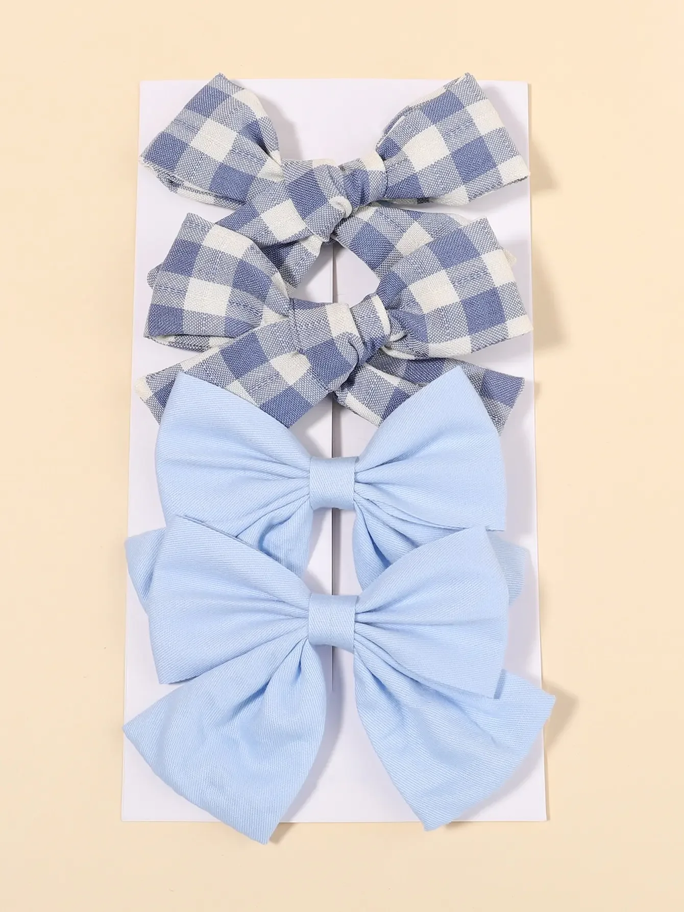 4Pcs/Set Cute Plaid Bow Hair C - Hair Care Baby avaliação e preço