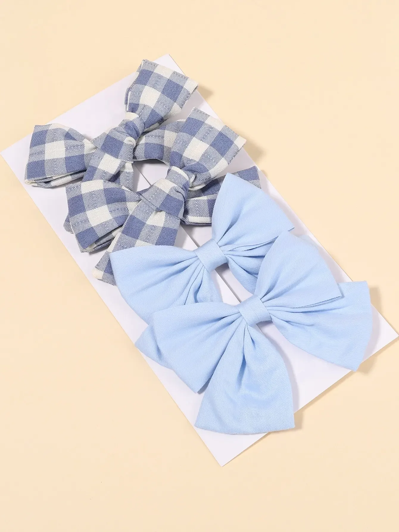 4Pcs/Set Cute Plaid Bow Hair C - Hair Care Baby avaliação e preço