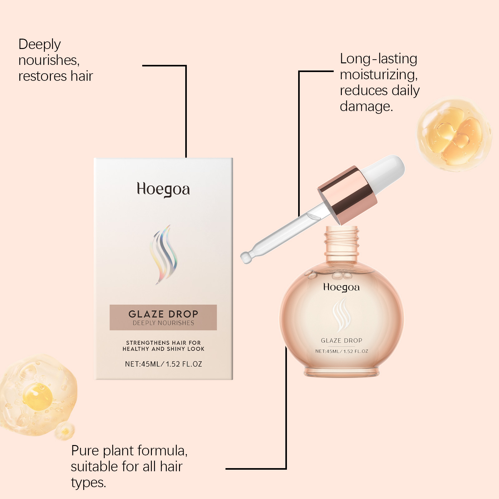 Hoegoa 45ml Hair Care Serum Oi - Split End Repair Serum avaliação e preço