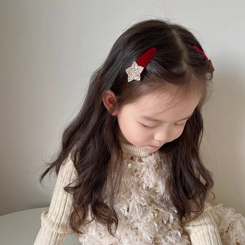 1 Pair Korean Style Glitter St - Hair Care Baby avaliação e preço