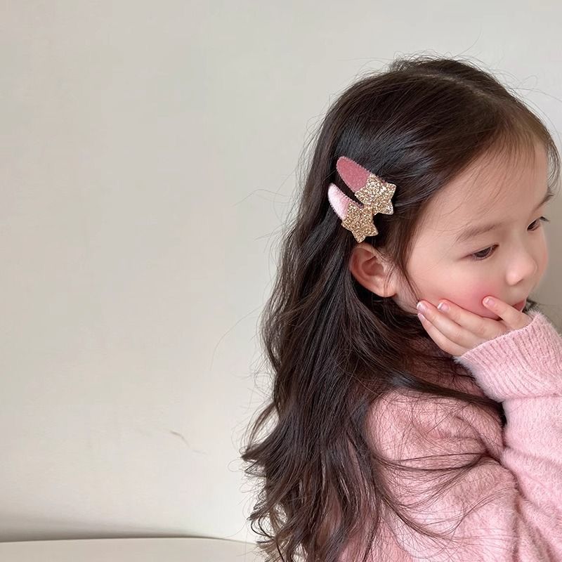 1 Pair Korean Style Glitter St - Hair Care Baby avaliação e preço