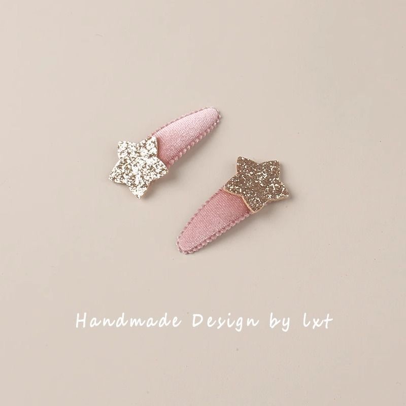 1 Pair Korean Style Glitter St - Hair Care Baby avaliação e preço