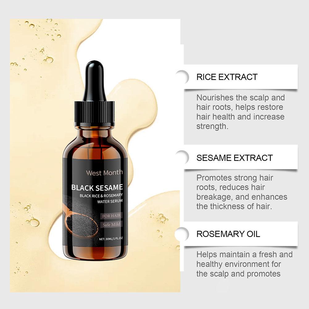 1/3PCS Black Sesame Hair Stren - Split End Repair Serum avaliação e preço