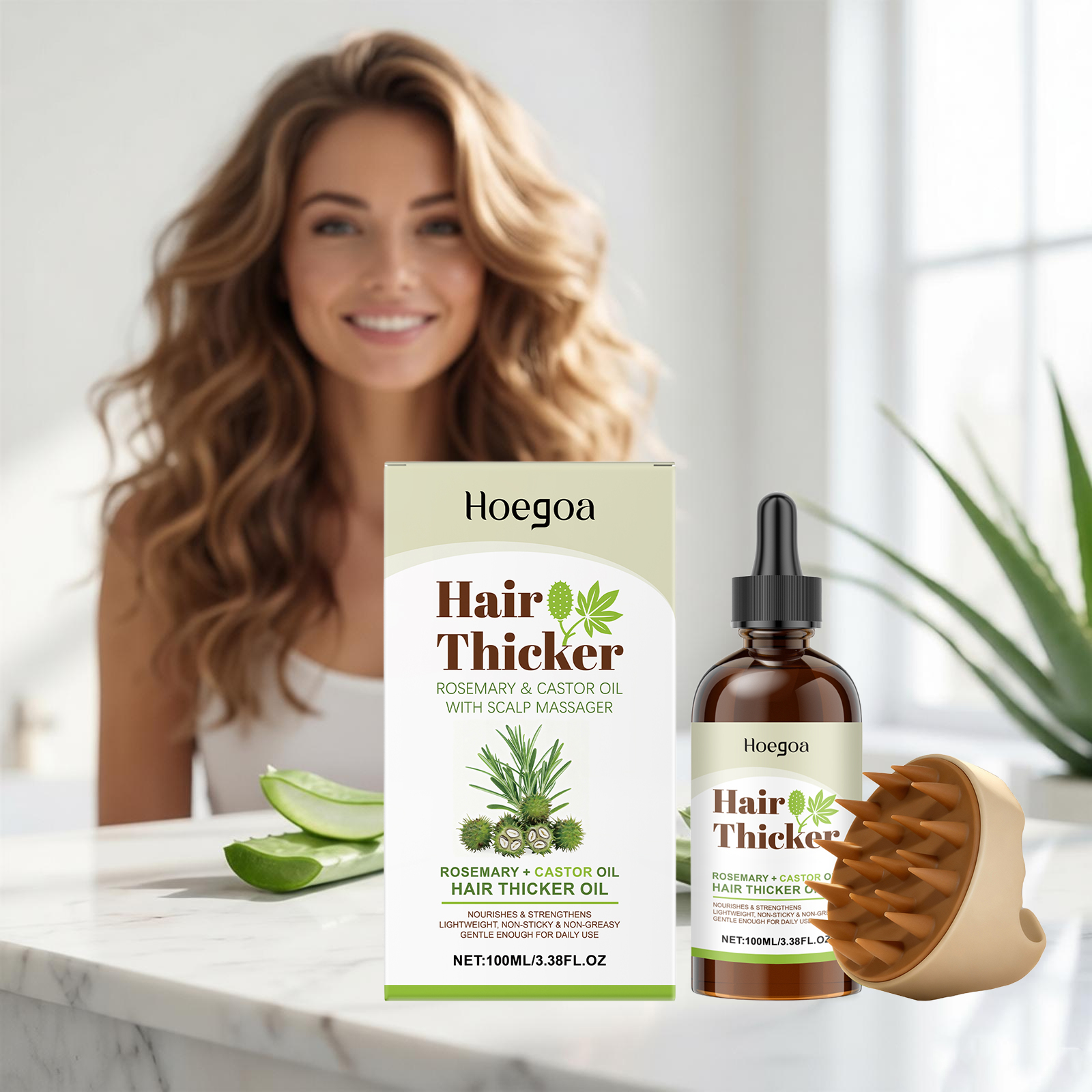 Rosemary Castor Oil Hair Thick - Split End Repair Serum avaliação e preço