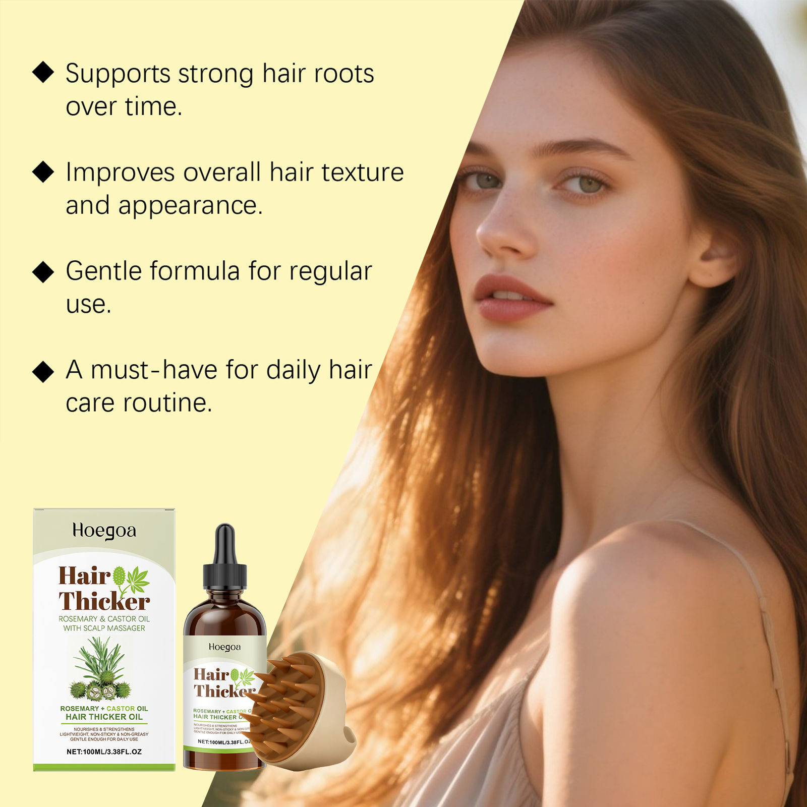 Rosemary Castor Oil Hair Thick - Split End Repair Serum avaliação e preço