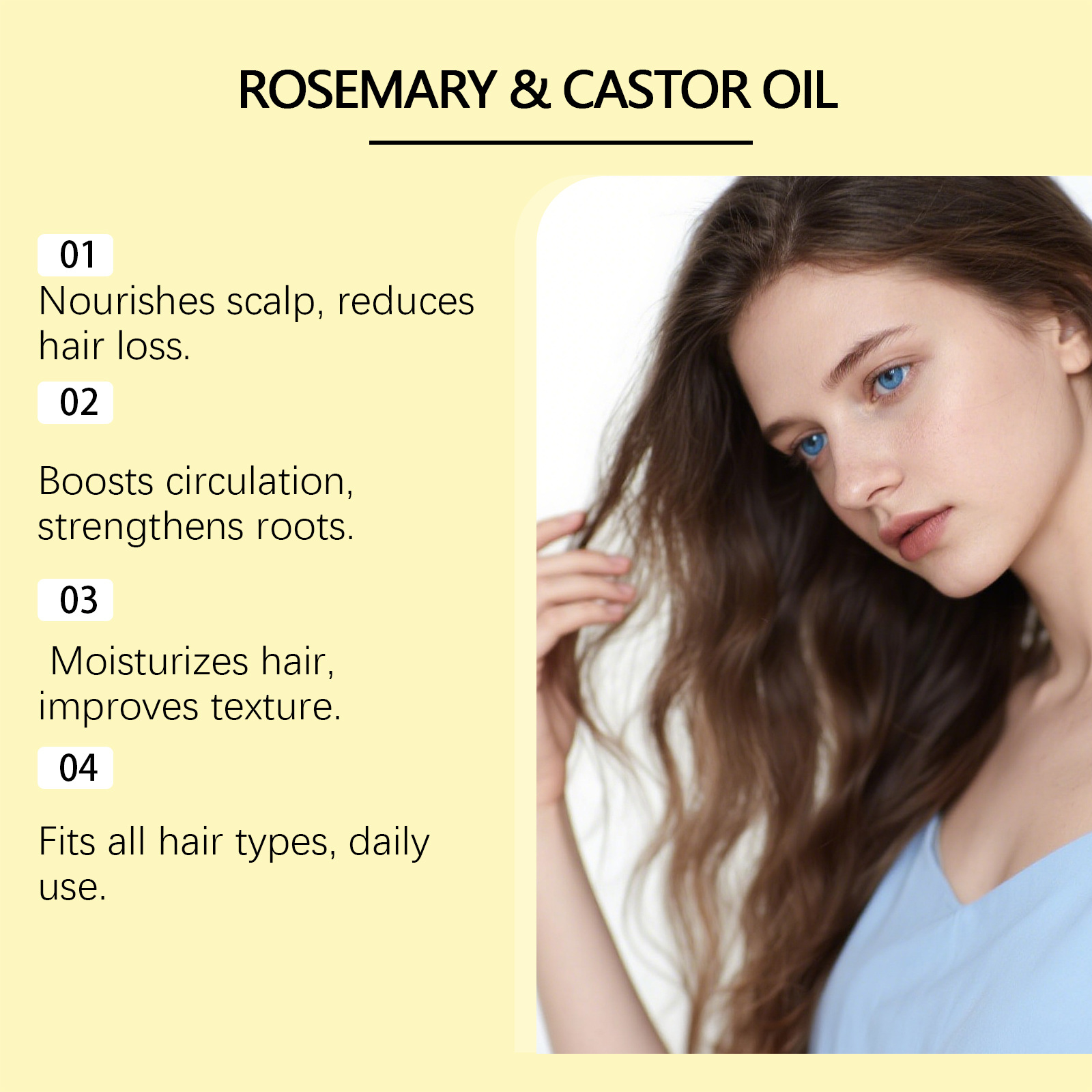Rosemary Castor Oil Hair Thick - Split End Repair Serum avaliação e preço