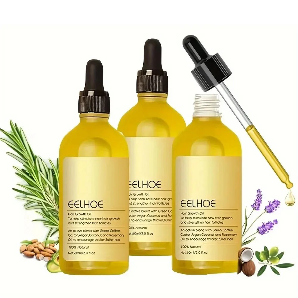 1/2/3pcs Natural Hair Growth O - Hair Care Fragrance Essential Oil avaliação e preço