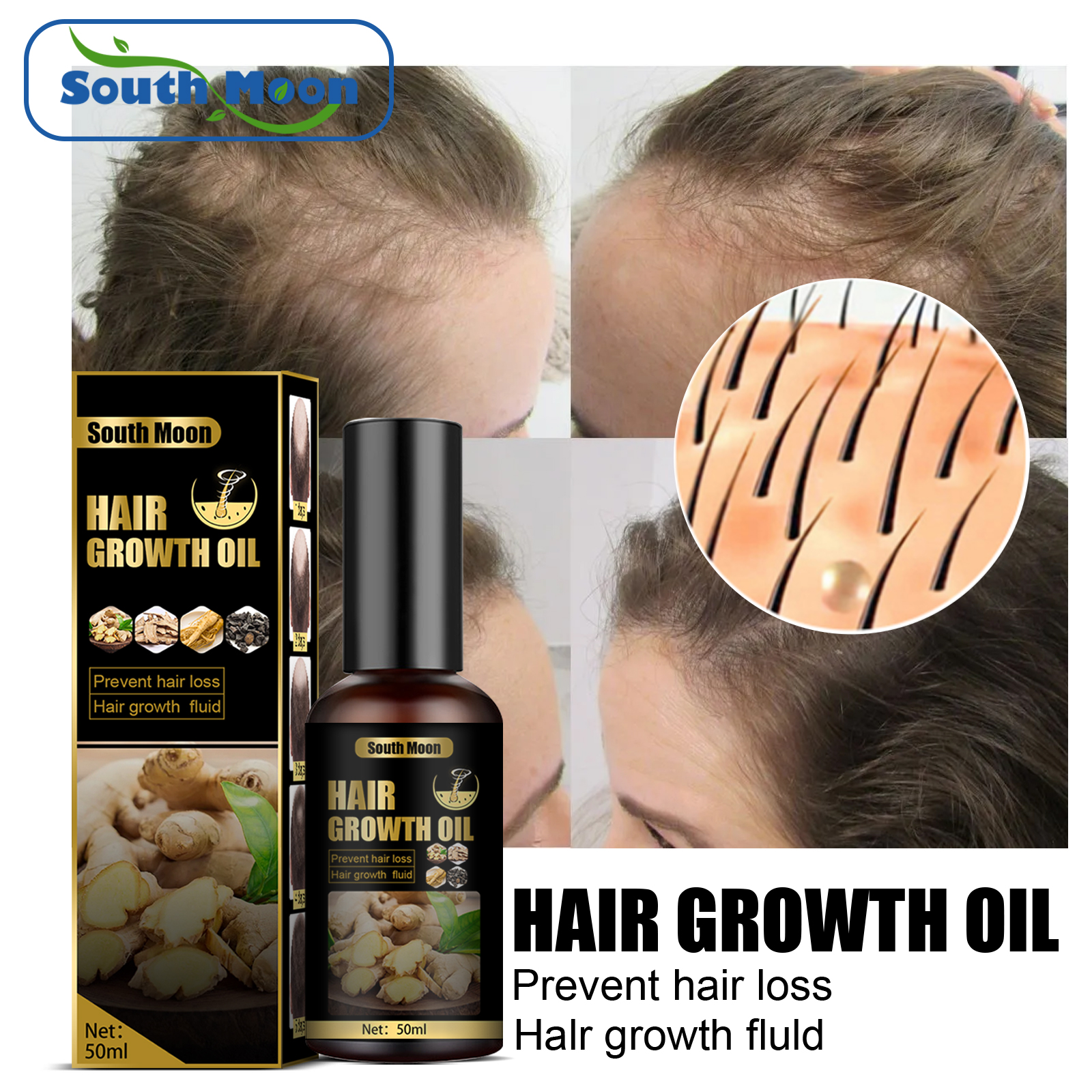Natural Hair Growth Serum Spra - Hair Growth Serum Oil avaliação e preço