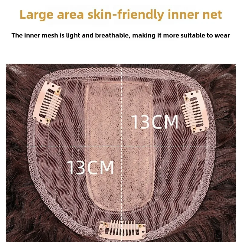 13x13cm Human Hair Curly Hairp - Hair Care Women avaliação e preço