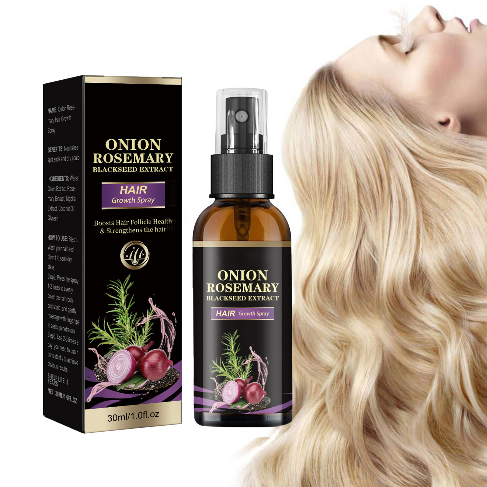 30ml Hair Growth Spray Onion R - Hair Care Growth avaliação e preço