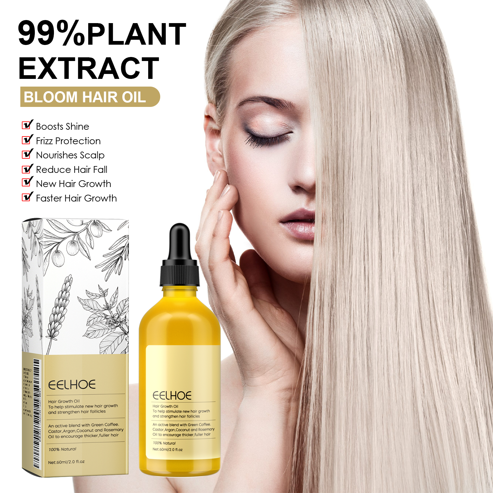 Rosemary Hair Growth Oil 60ml  - Hair Care Growth avaliação e preço