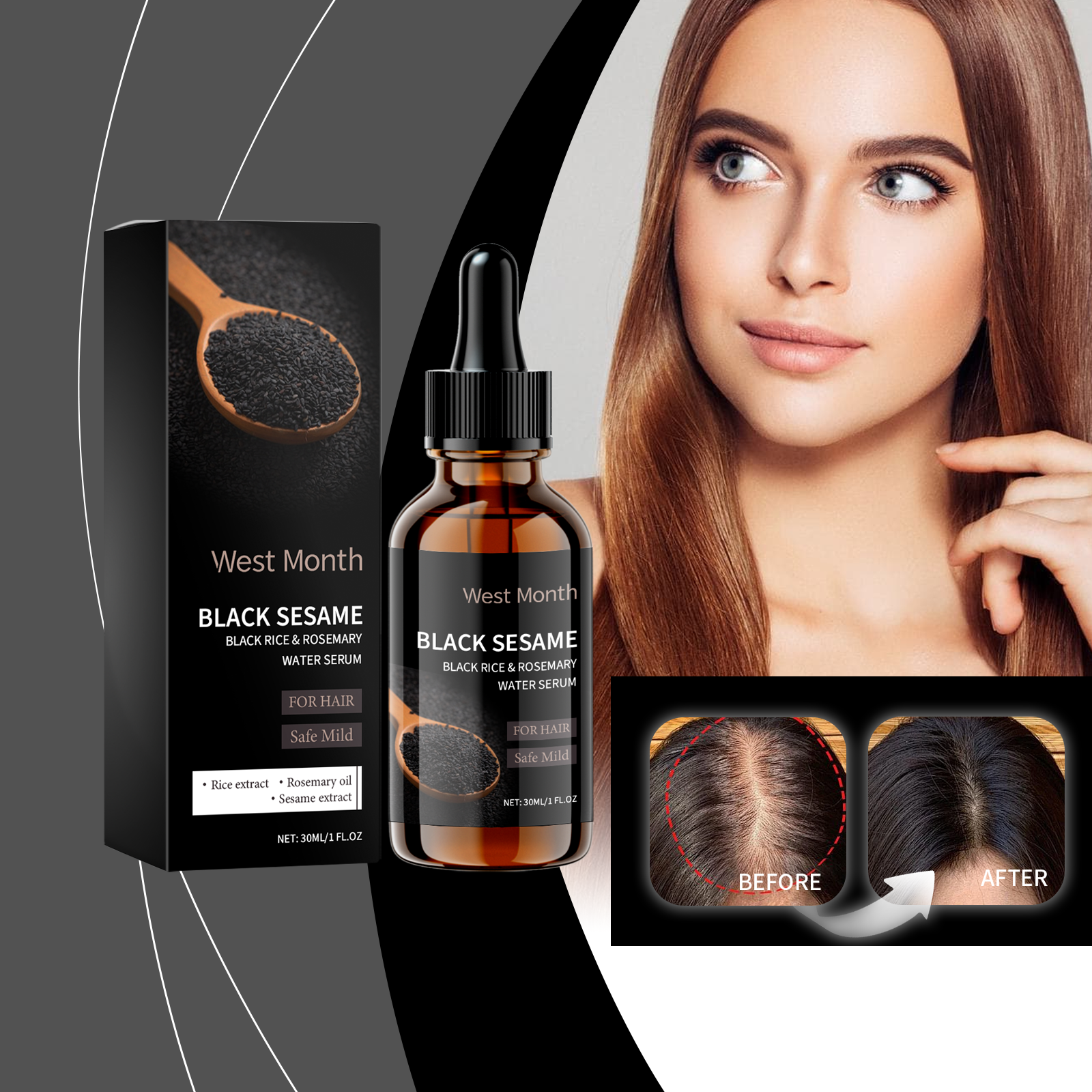 Black Sesame Hair Nourishing S - Split End Repair Serum avaliação e preço