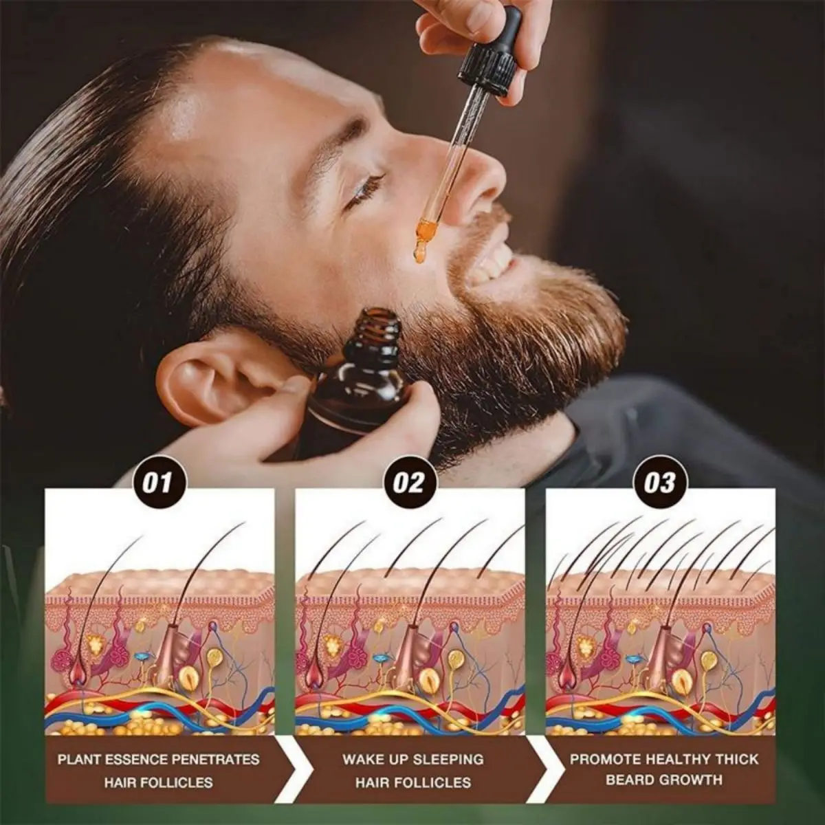 Fast Beard Growth Oil Beard Oi - Caffeine Hair Serum avaliação e preço