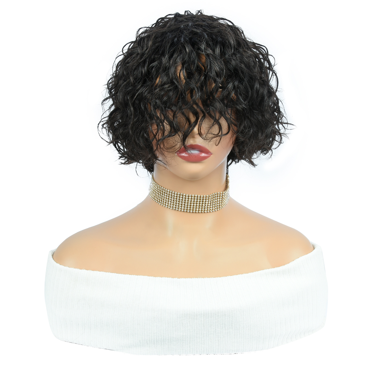 Curly Human Hair Wigs Full Mac - Hair Care Women avaliação e preço