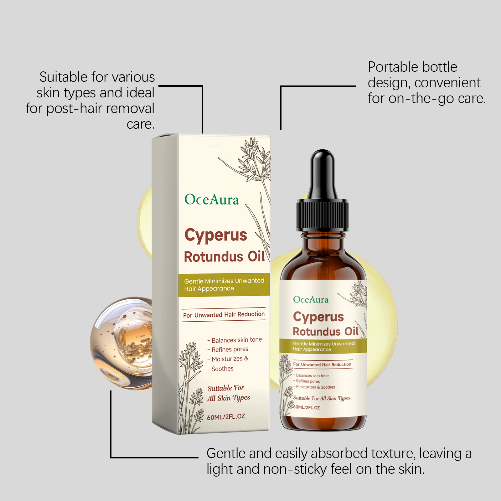 Cyperus Rotundus Hair Removal  - Caffeine Hair Serum avaliação e preço
