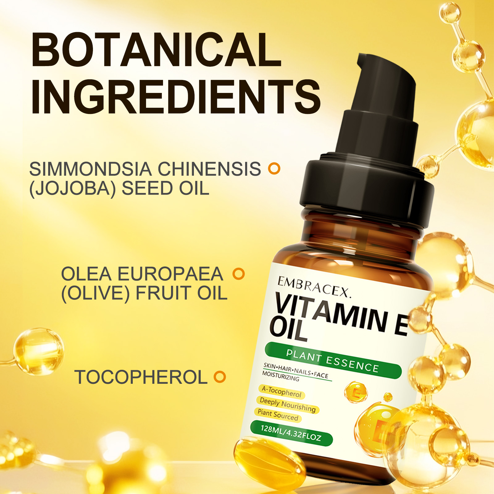 128ml Vitamin E oil Essential  - Hair Care Essential Oil avaliação e preço