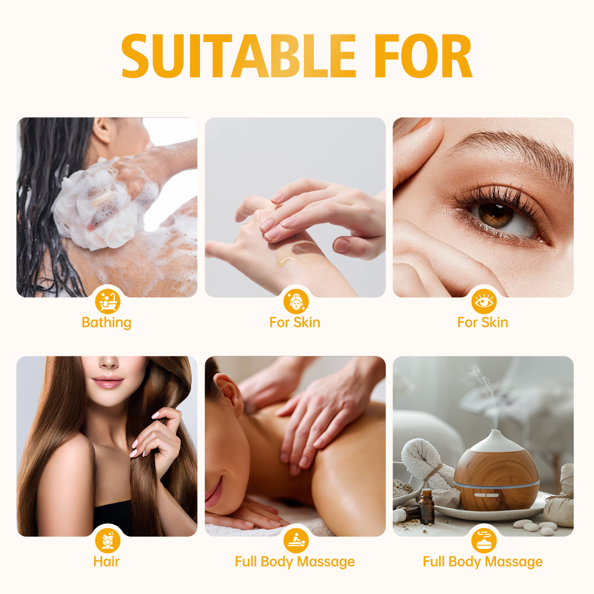 Amber essential oil, a natural - Hair Care Fragrance Essential Oil avaliação e preço